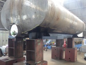 液糖タンク受け架台修繕